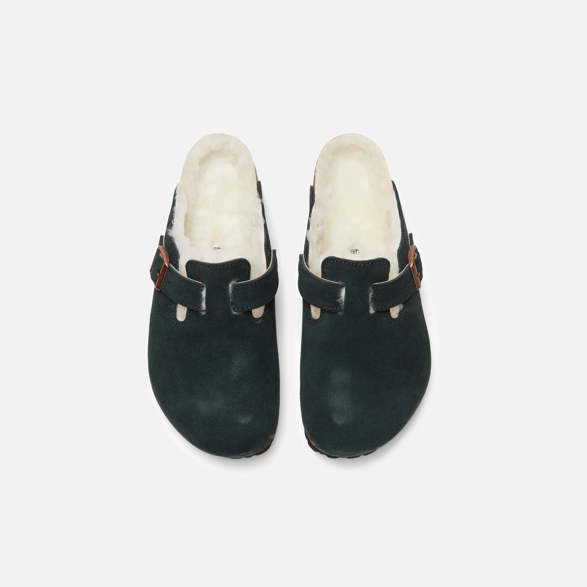 Kith for Birkenstock Boston Shearling - Scarab Green