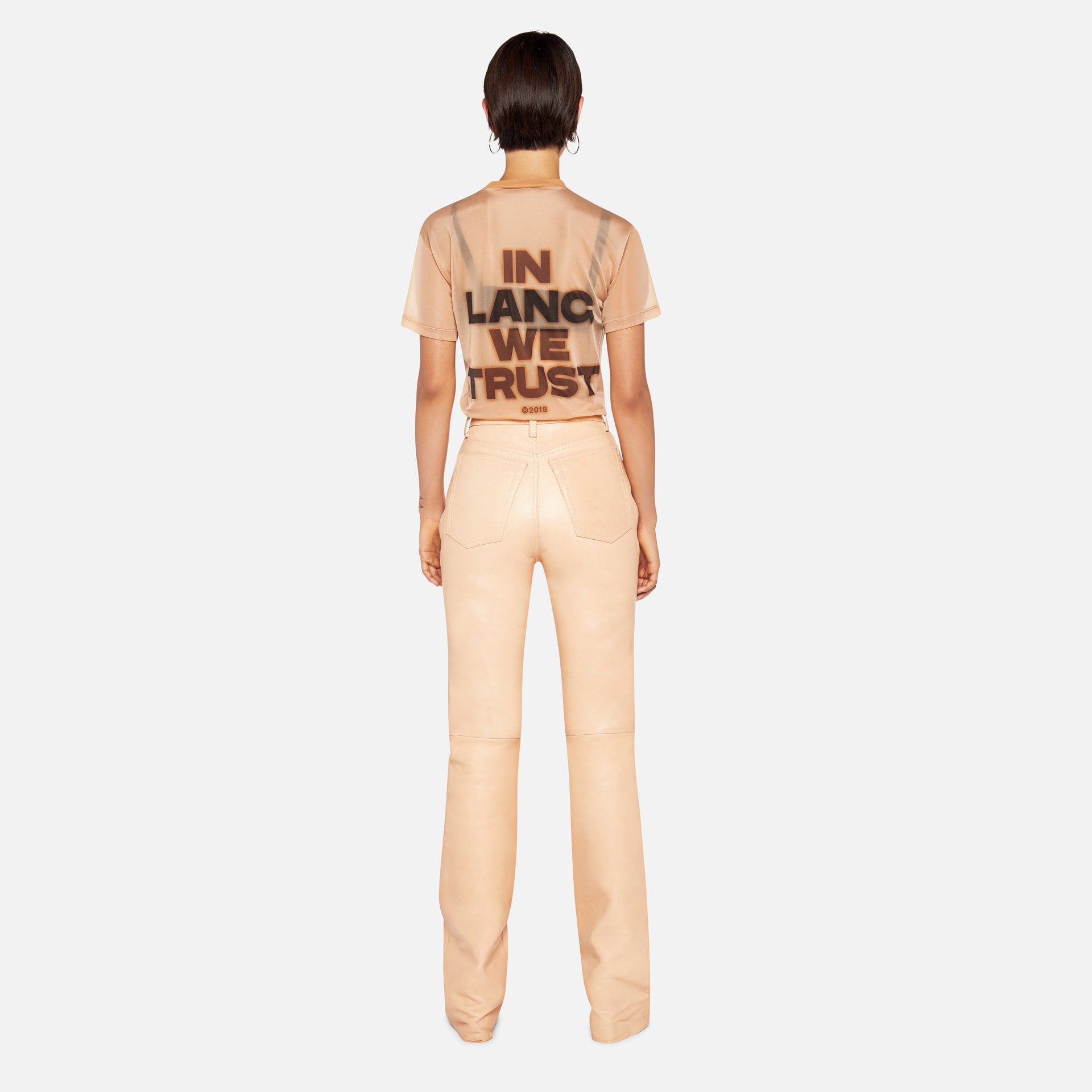 Helmut Lang Little Tee With Print - Dune