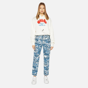 Off-White Heart Not Trouble Crop Hoodie - White / Red