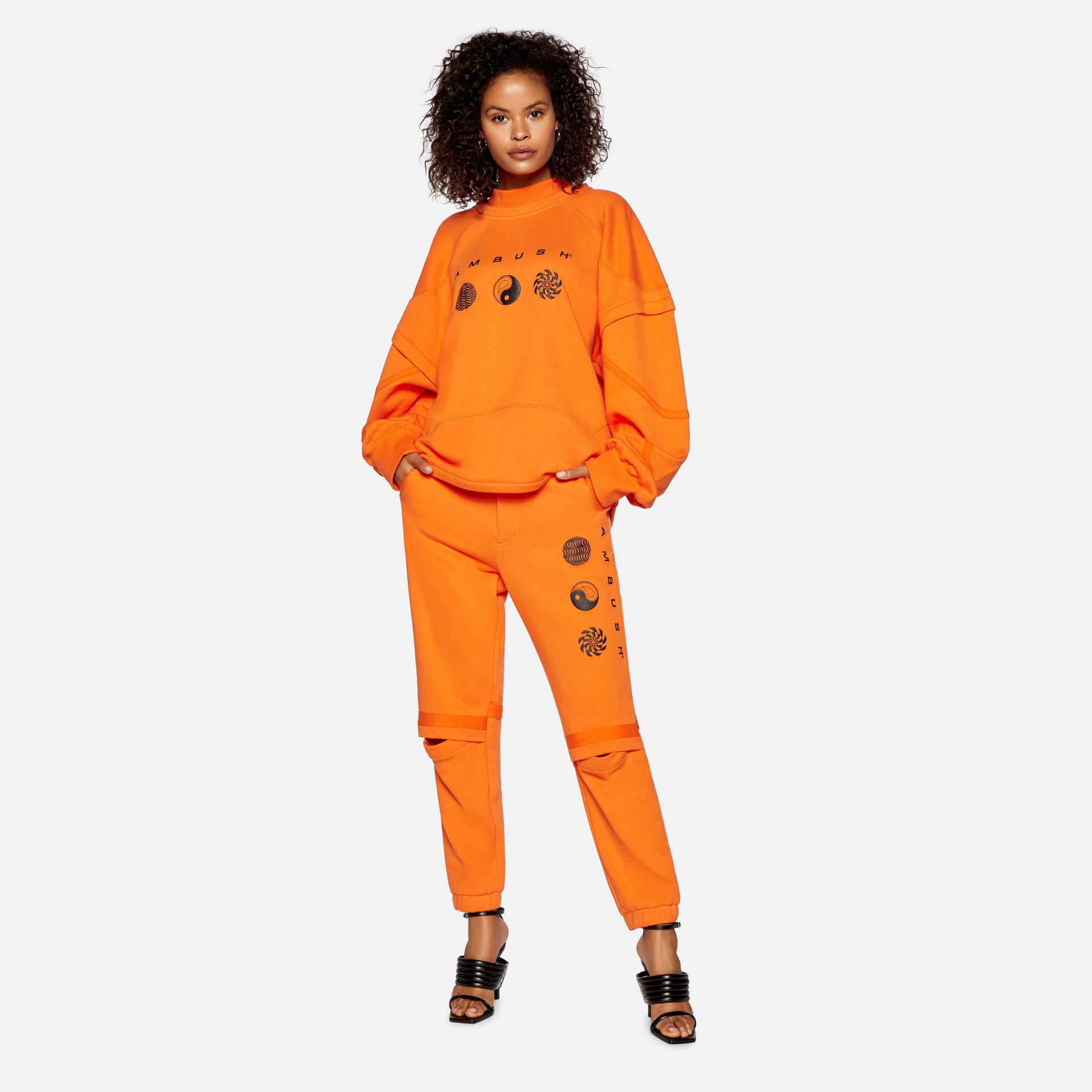 Ambush Patchwork Sweater - Orange