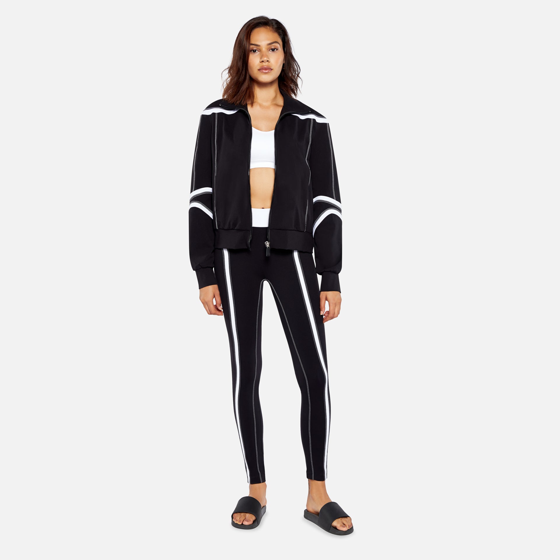 No Ka'oi Fearless Zip-Up Top - Black / White 30