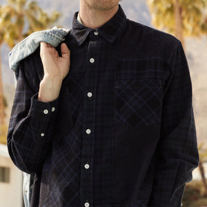 UrlfreezeShops Patchwork Berkeley Buttondown Shirt - Nocturnal