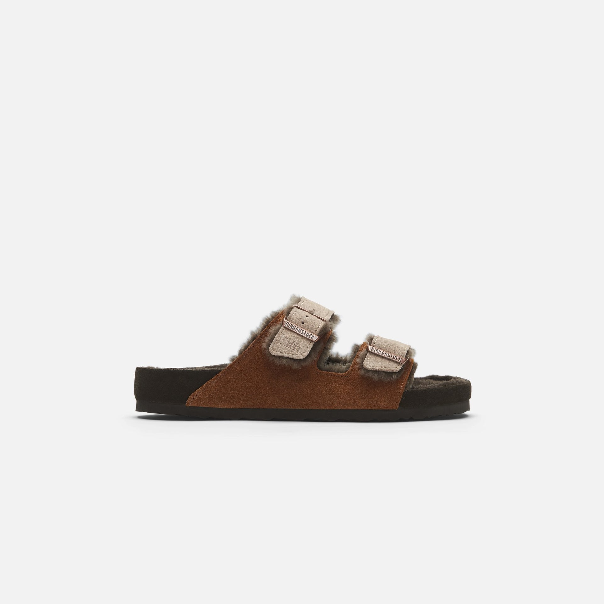 Kith Women for Birkenstock Arizona Shearling - Mink / Dark Brown