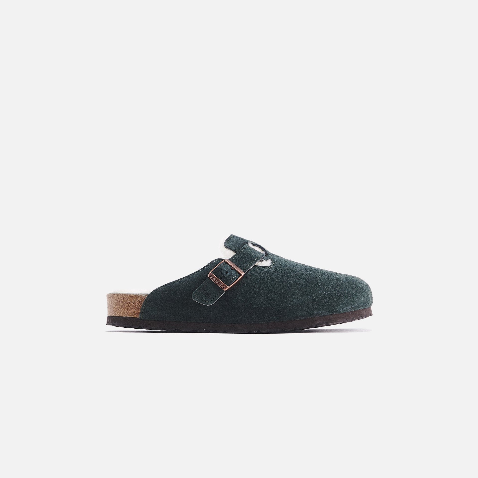 Kith Women for Birkenstock Boston Shearling - Scarab Green