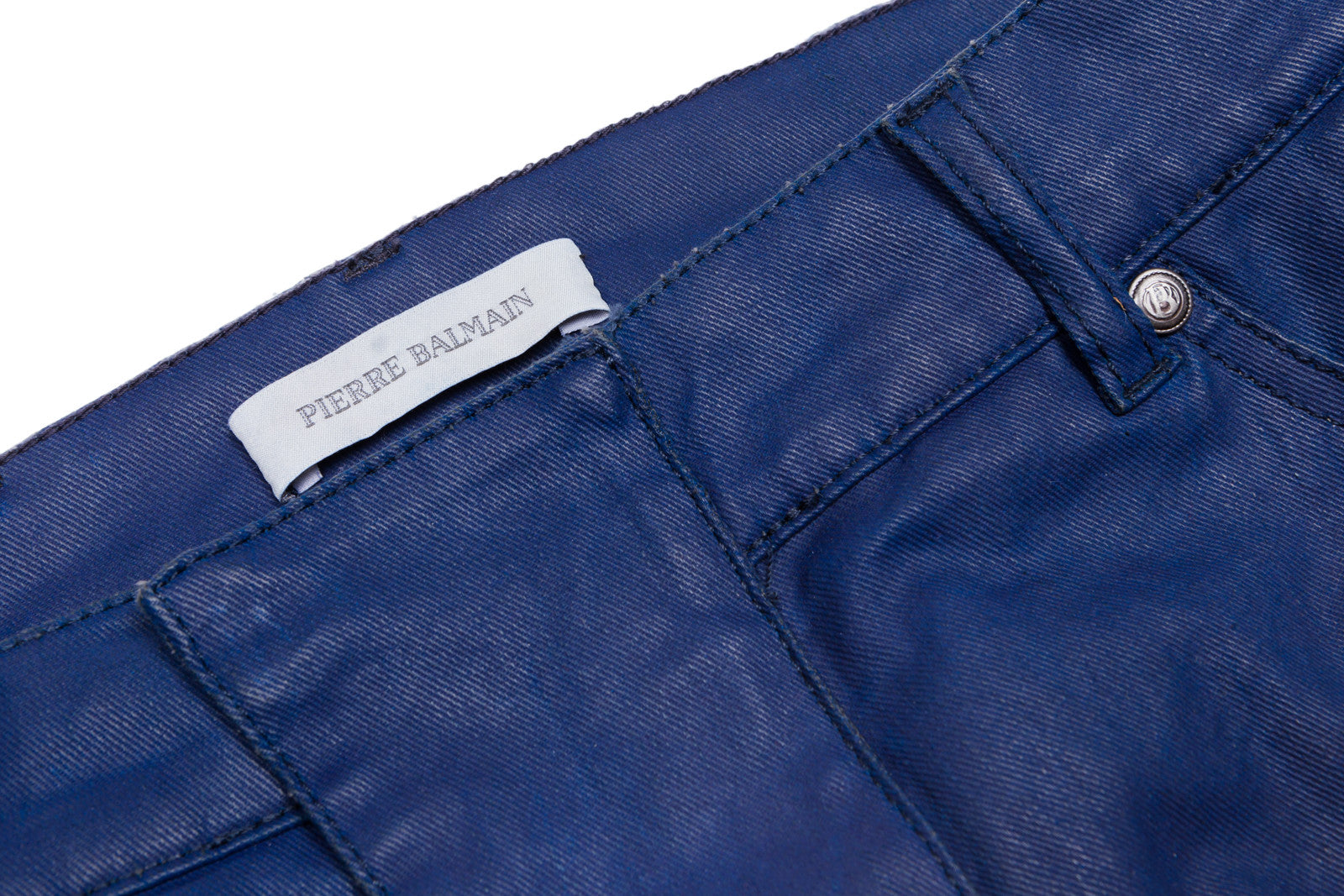 Pierre Balmain Moto Jeans - Navy / Black / Burgundy