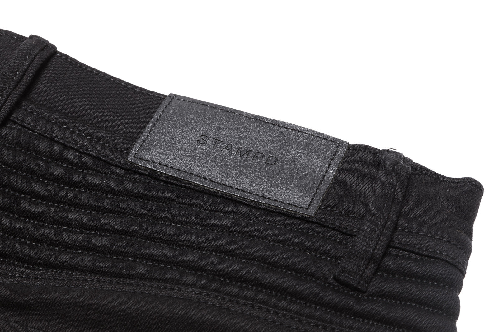 Stampd Distressed Moto Denim - Black