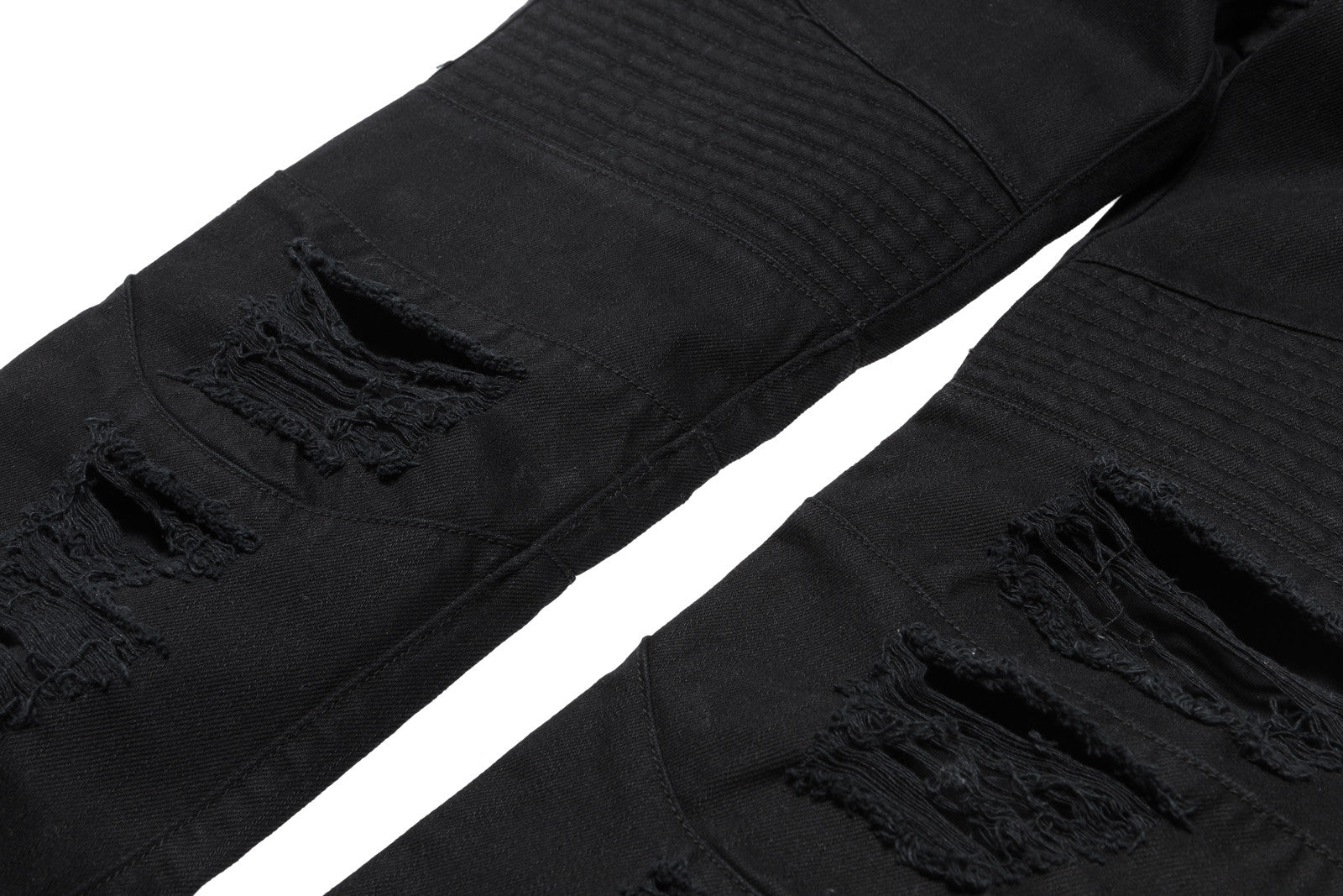 Stampd Distressed Moto Denim - Black