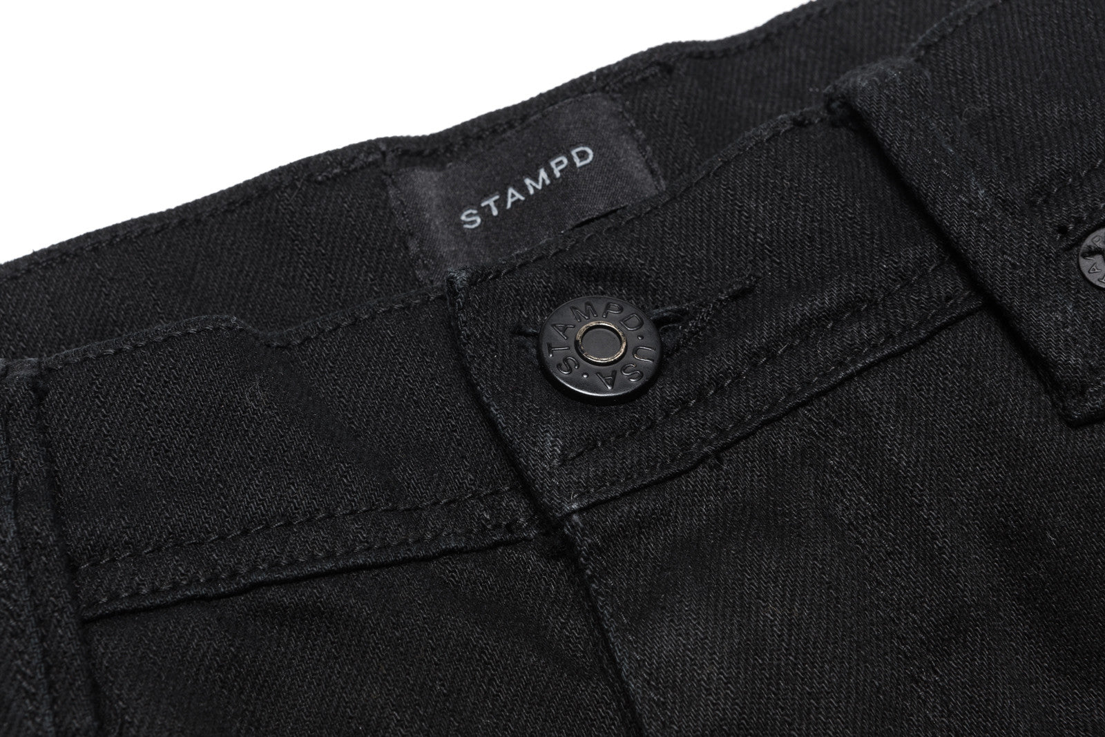 Stampd Distressed Moto Denim - Black