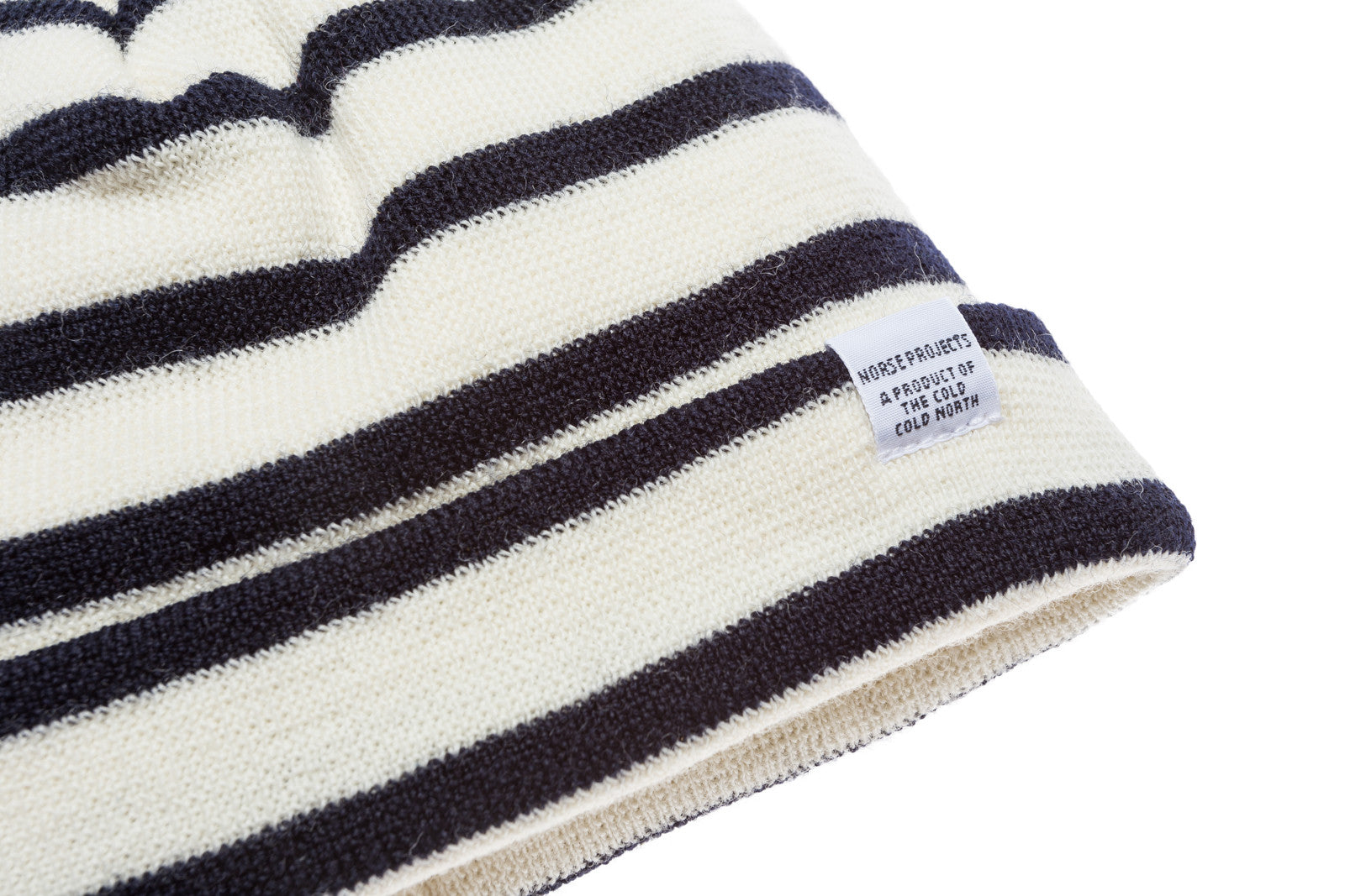 Norse Projects Classic Normandy Stripe Beanie - Navy