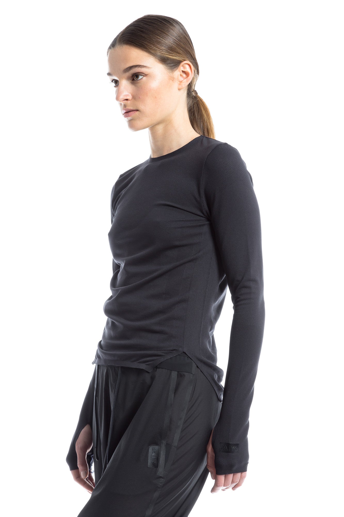Y-3 SPORT WMNS Fine Knit L/S Top - Black