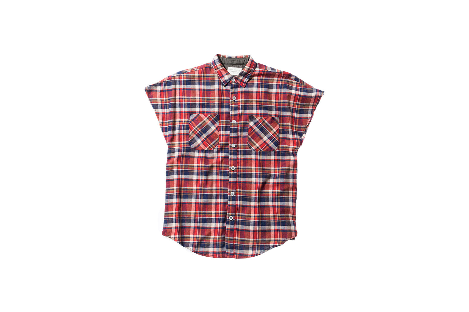 Fear of God Sleeveless Flannel Shirt - Red – Kith