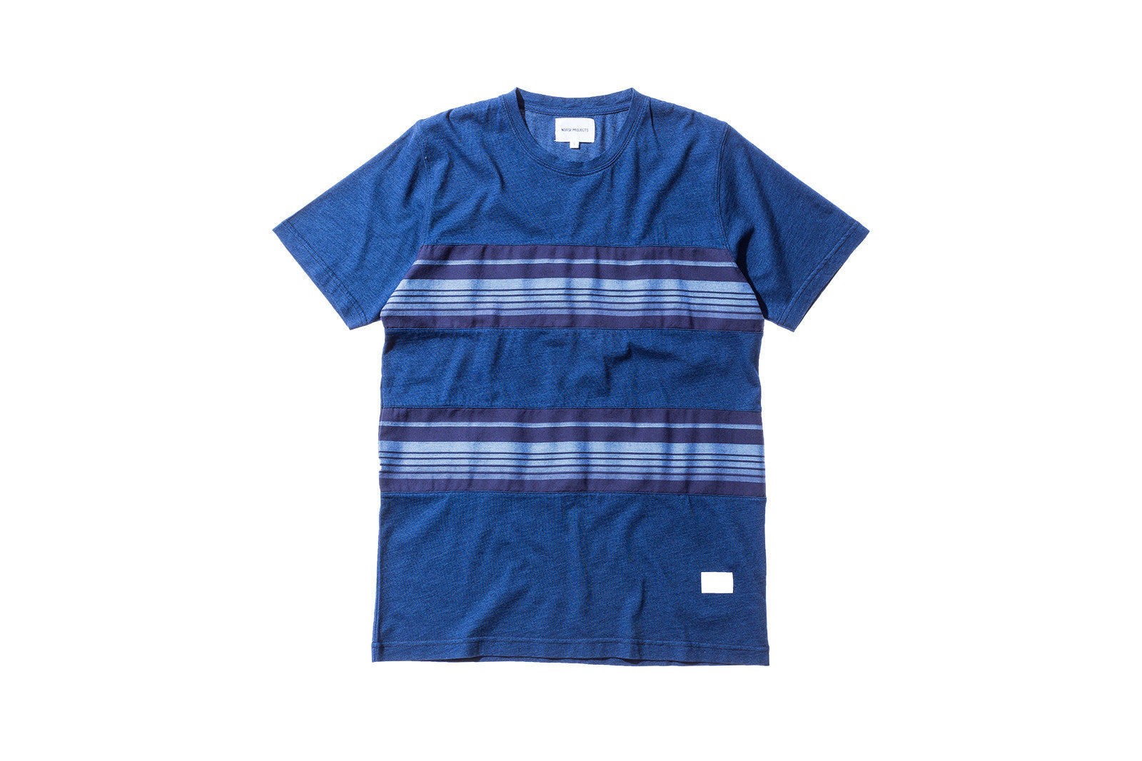 Norse Projects James Contrast Stripe Tee - Indigo