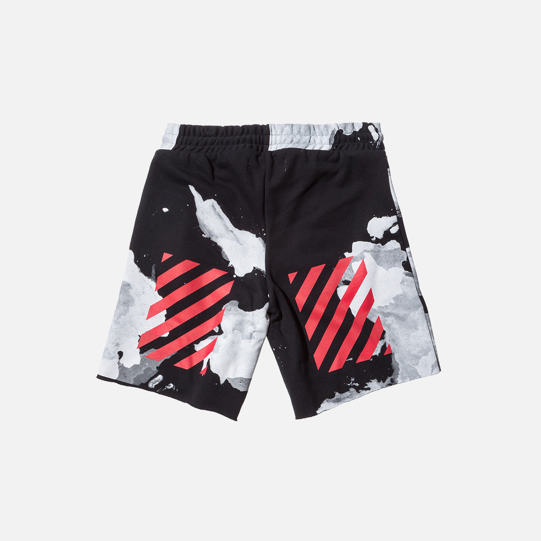 Off-White Liquid Spots Shorts - Black / Red