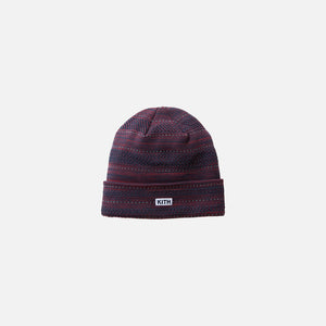 Kith x New Era Multi-Knit Beanie - Abyss / Red