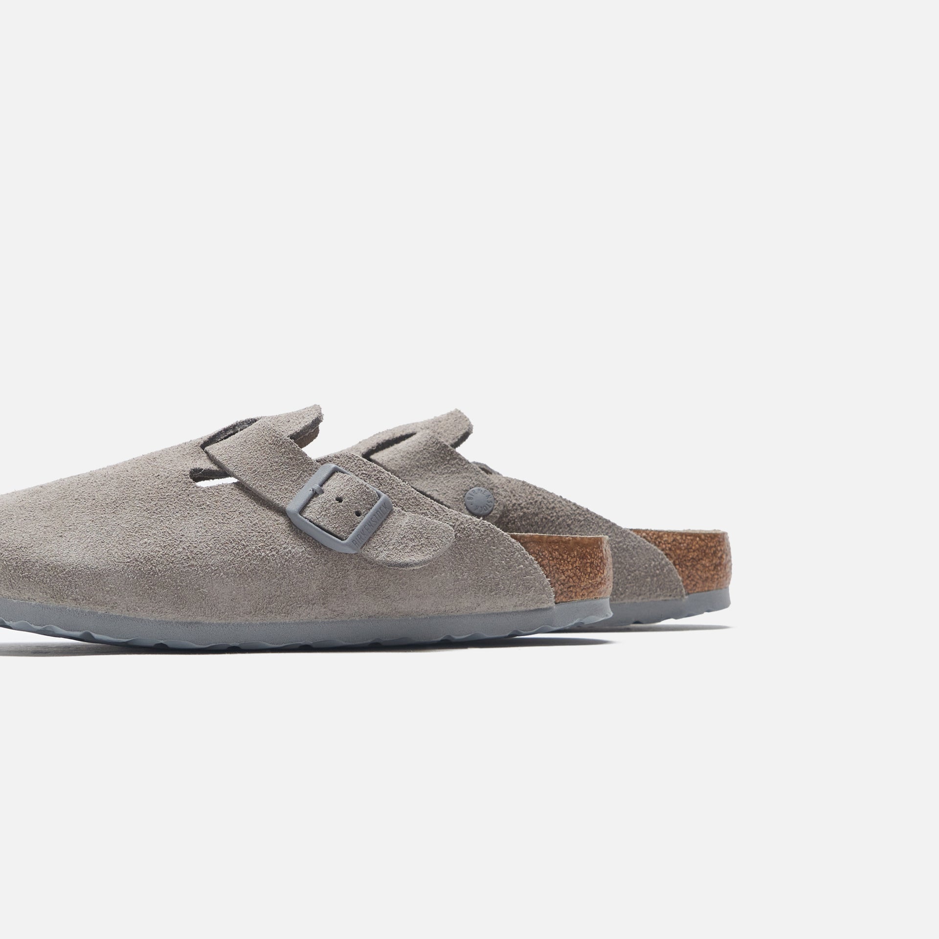 Birkenstock Boston SFB Stone Coin Suede - Grey