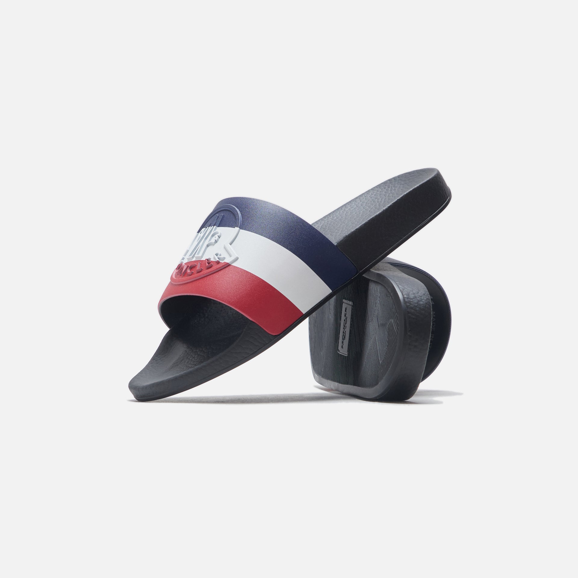 Moncler Basile Logo Slides - Black