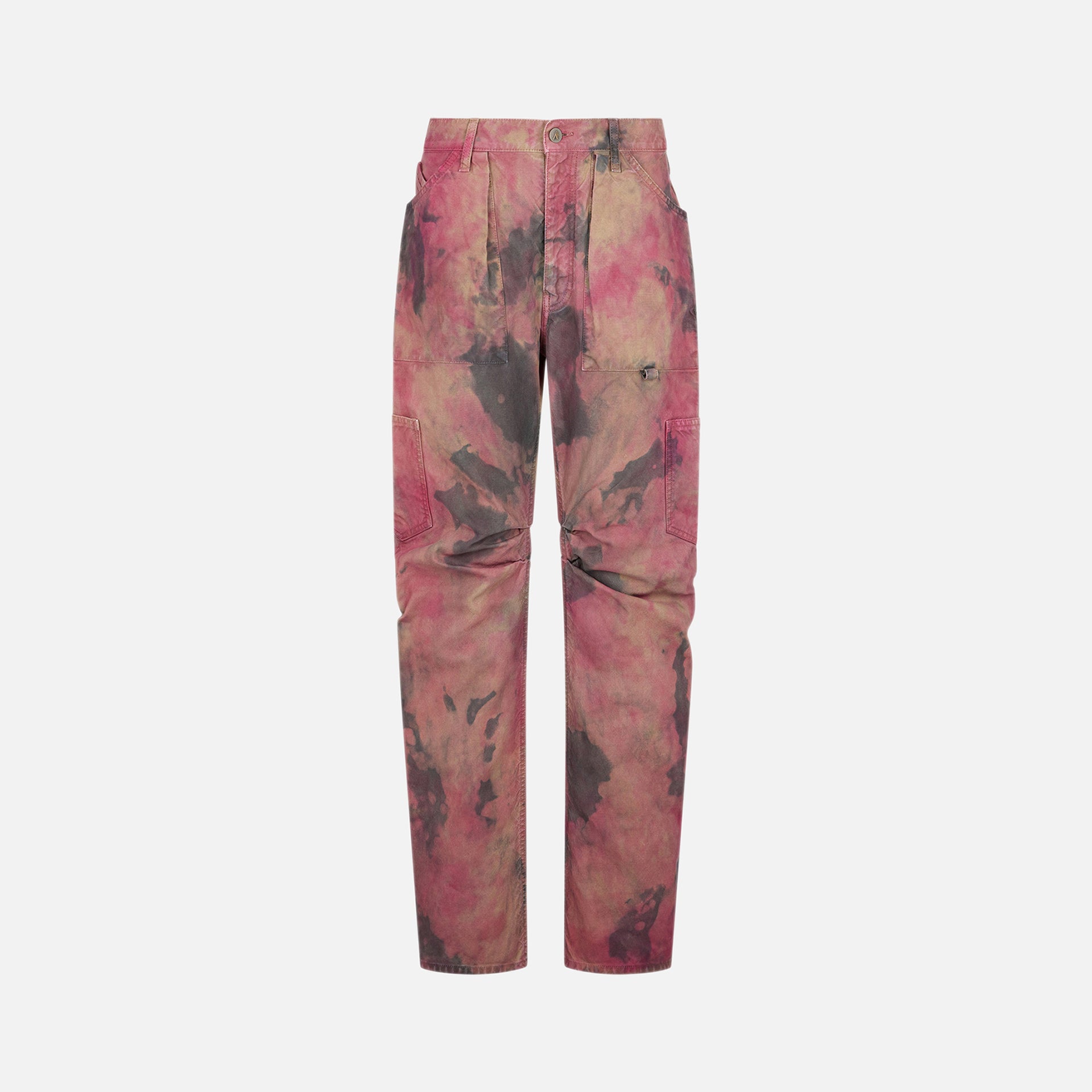 The Attico Ben Long Pants - Salmon / Green Shades