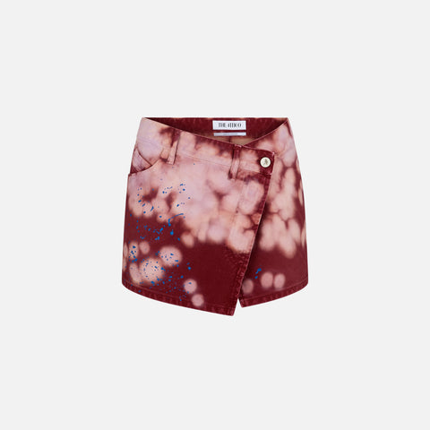 The Attico Eudra Mini Skirt - Pink / Bordeaux