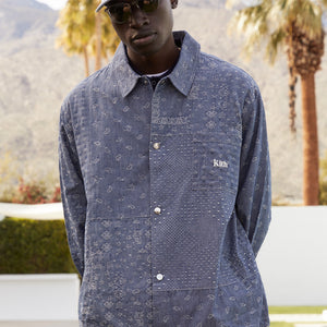 Light Indigo - RvceShops Japanese Patchwork Jacquard Coaches