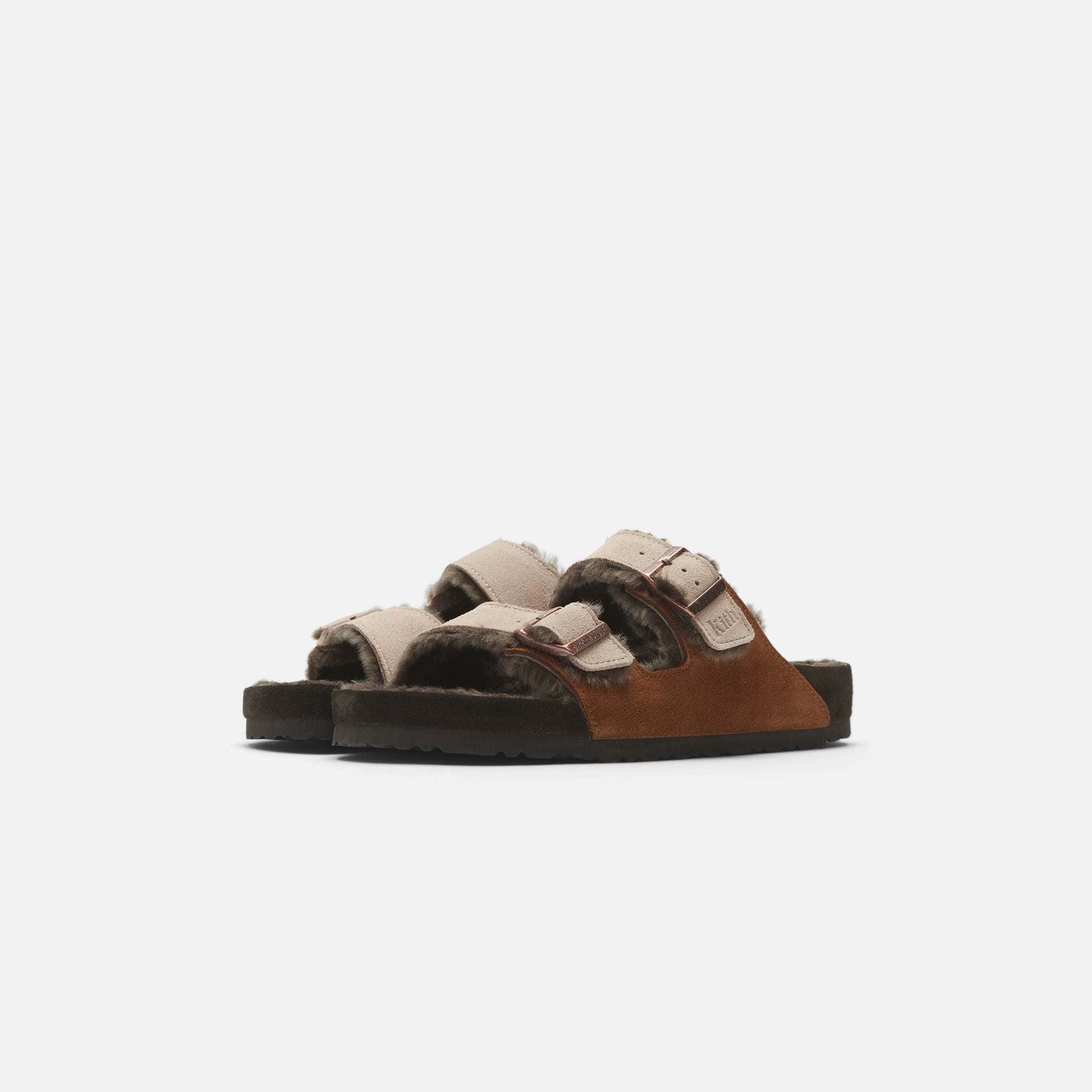 Kith Women for Birkenstock Arizona Shearling - Mink / Dark Brown