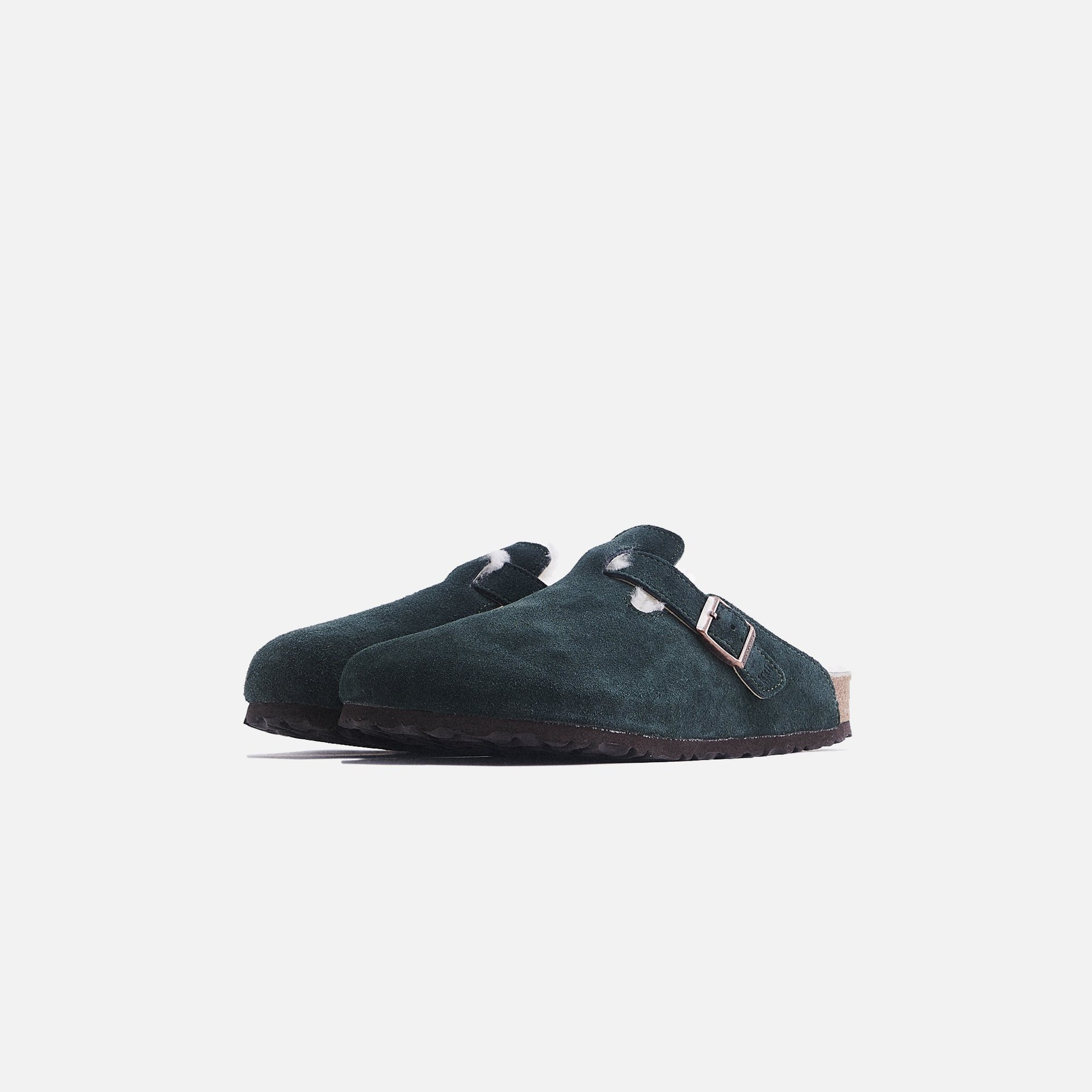 Kith Women for Birkenstock Boston Shearling - Scarab Green