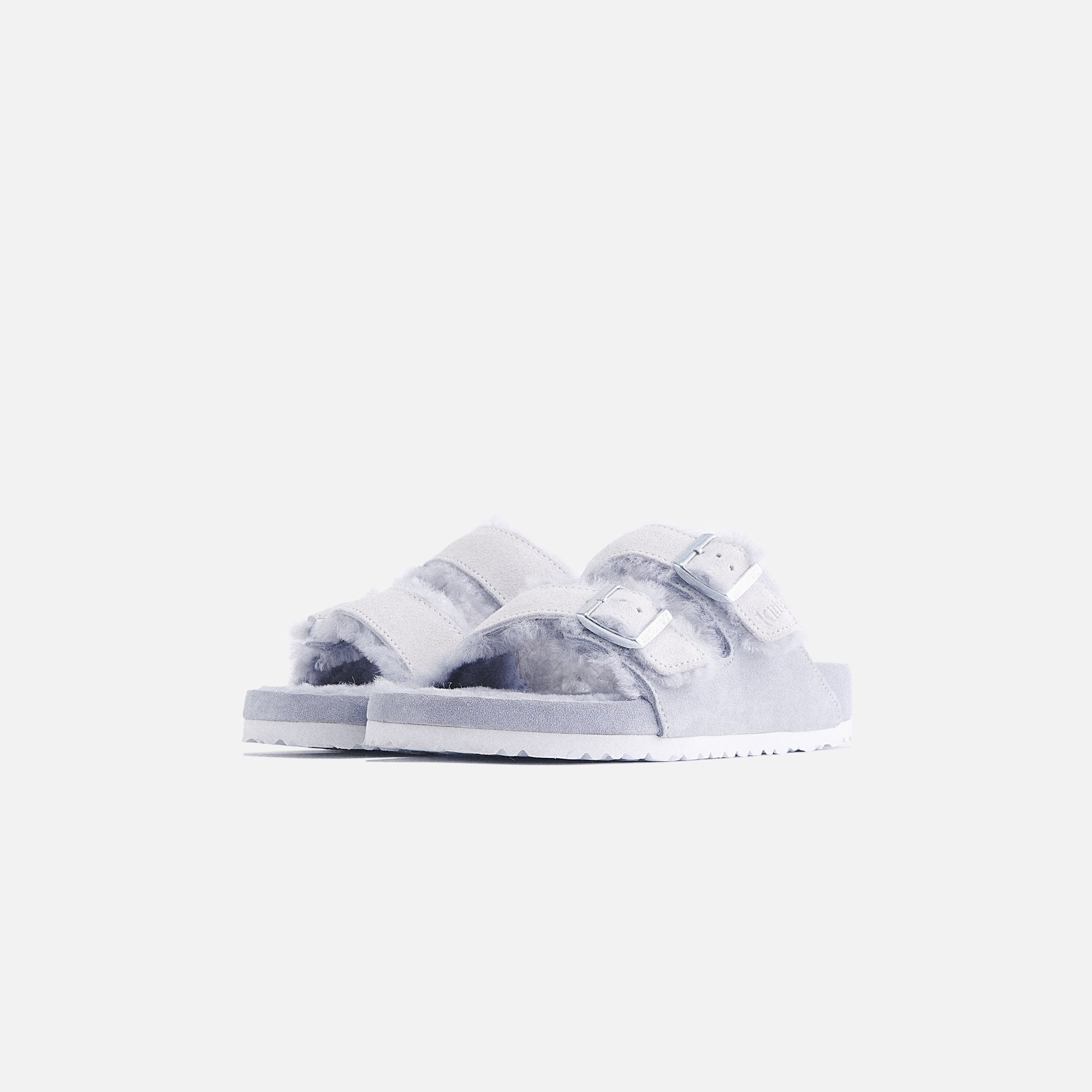 Kith Women for Birkenstock Arizona Shearling - Pearl Blue / Marshmallo