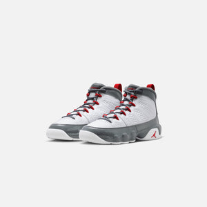Nike Grade School Air Jordan 9 Retro - White / Fire Red / Grey