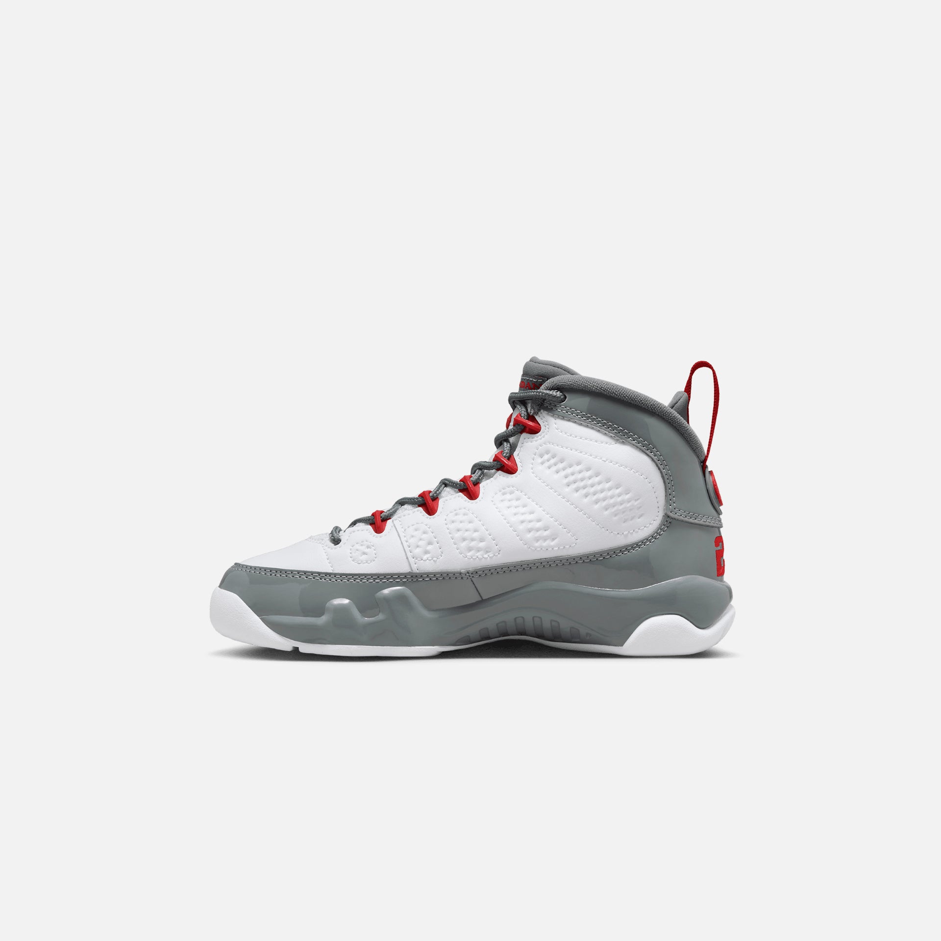 Nike Grade School Air Jordan 9 Retro - White / Fire Red / Grey