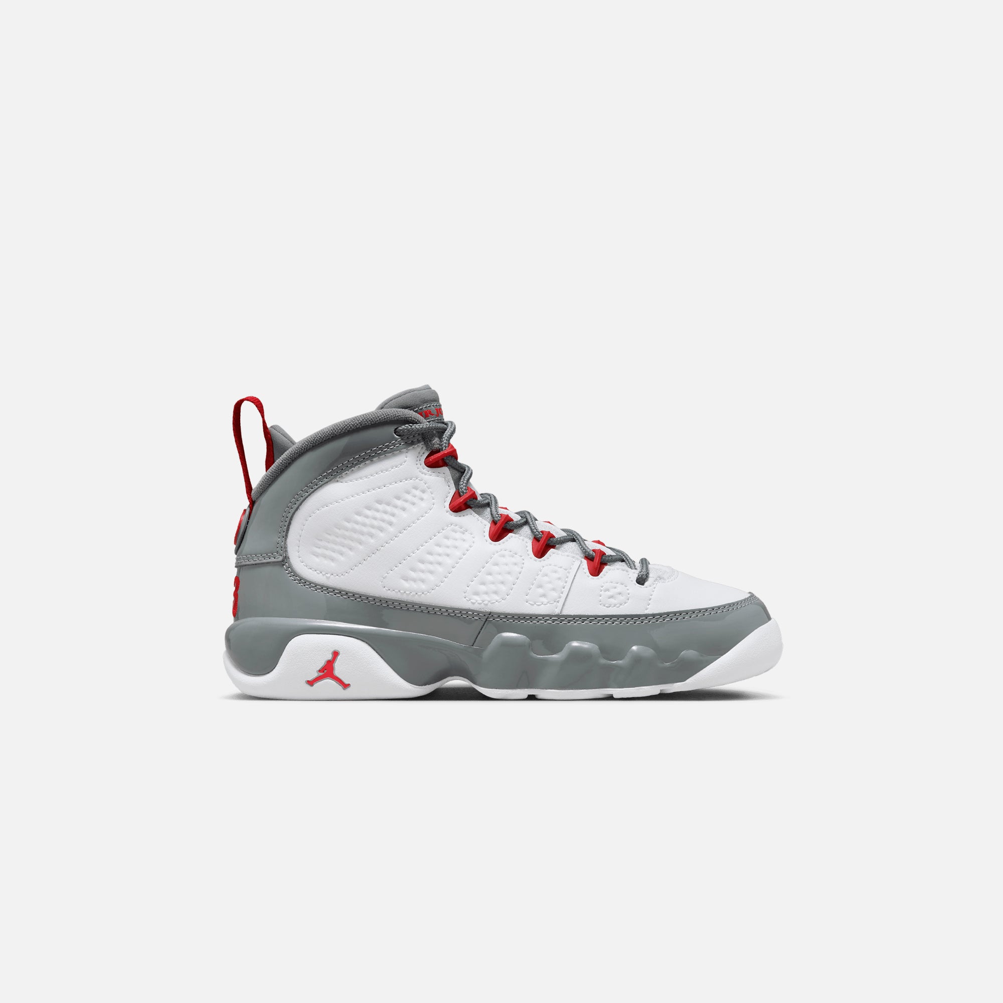 Nike Grade School Air Jordan 9 Retro - White / Fire Red / Grey