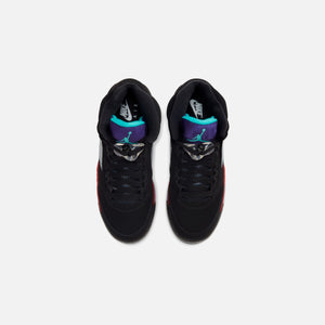 Nike Grade School Air Jordan 5 Retro Top 3 - Black / Emerald / Fire / Grape