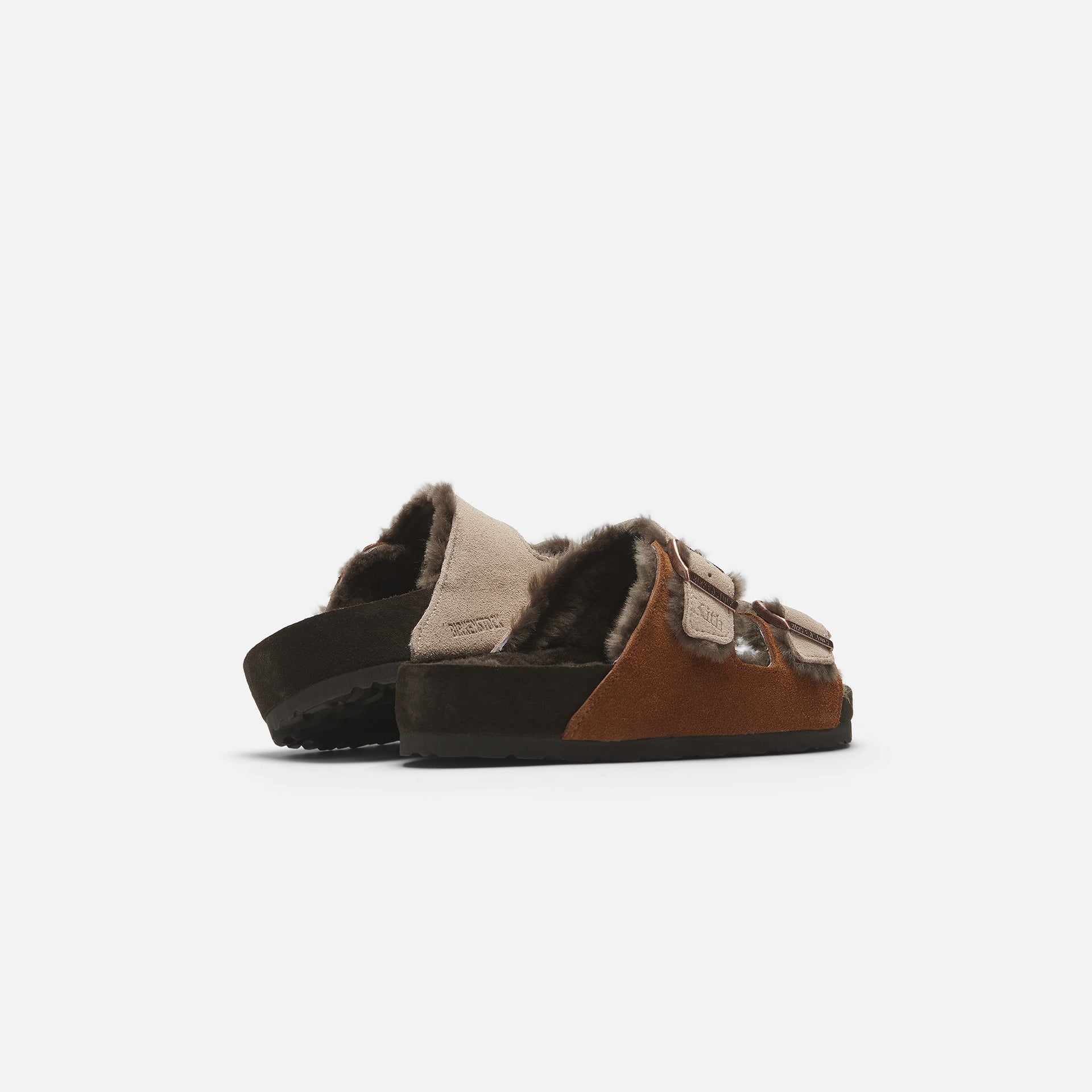 Kith Women for Birkenstock Arizona Shearling - Mink / Dark Brown