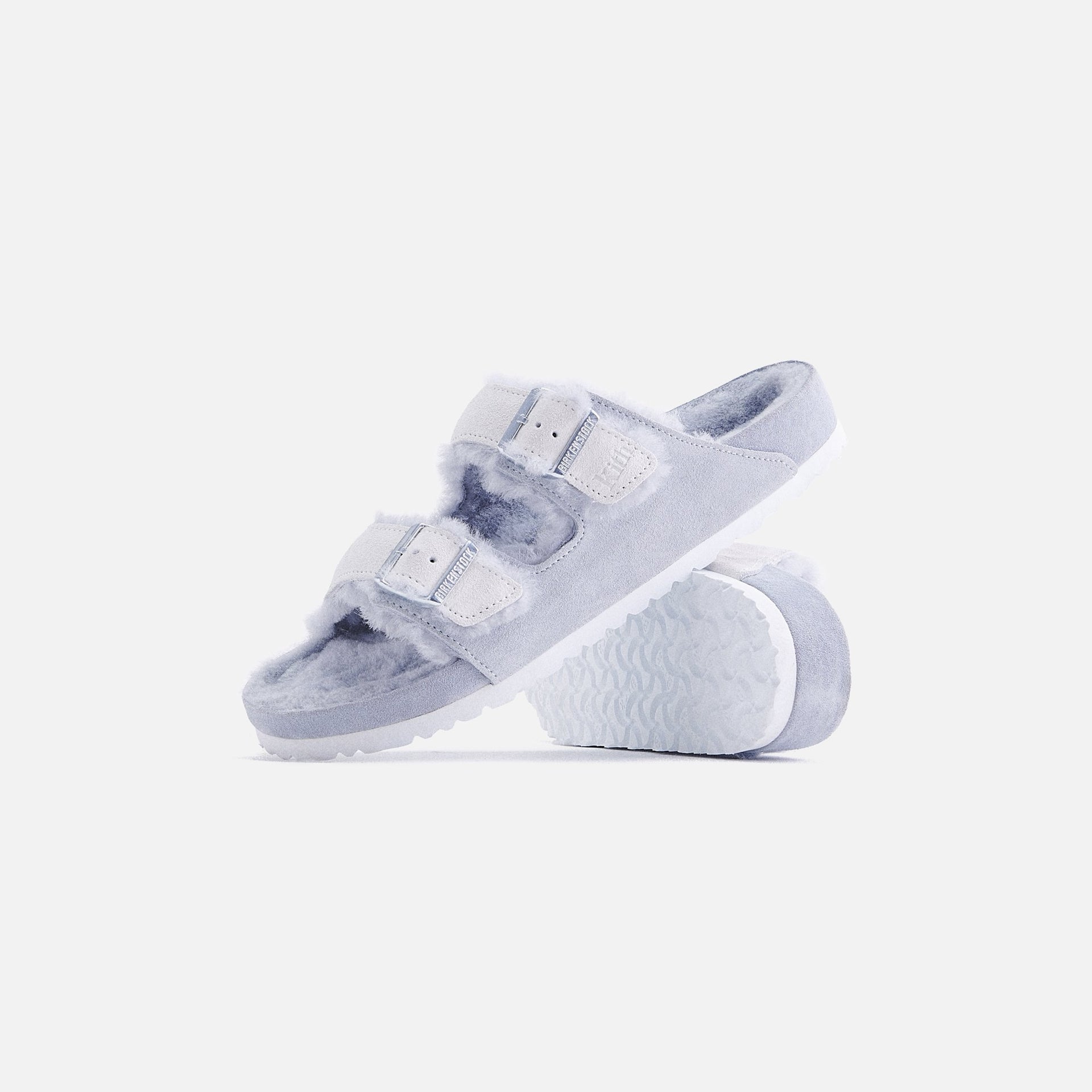 Kith Women for Birkenstock Arizona Shearling - Pearl Blue / Marshmallow