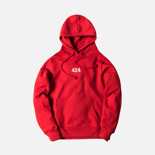 Red cheap kith hoodie