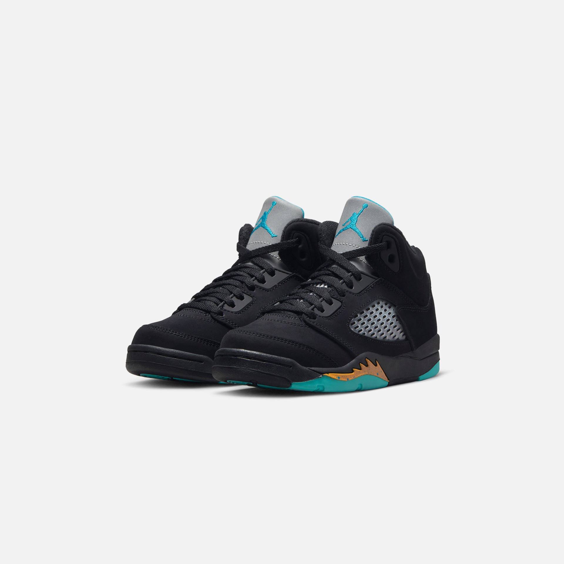 Nike Pre-School Air Jordan 5 Retro - Black / Aquatone / Taxi