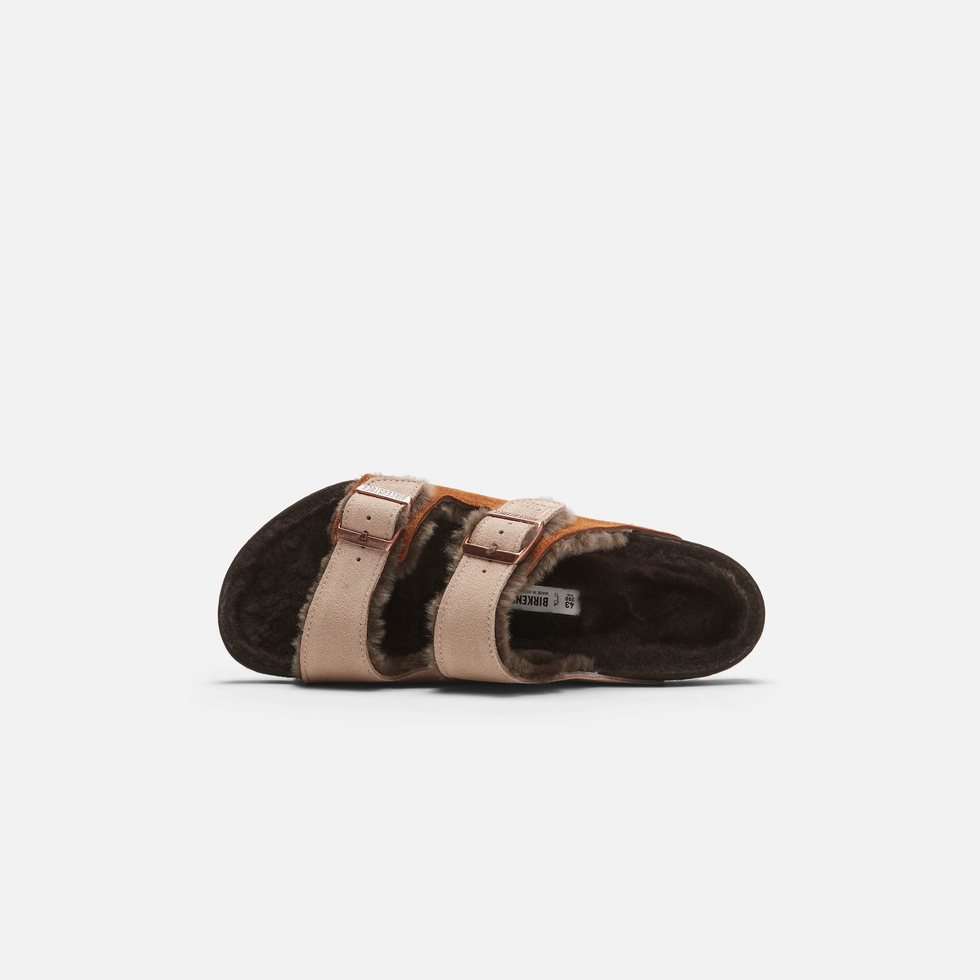Kith for Birkenstock Arizona Shearling - Mink / Dark Brown
