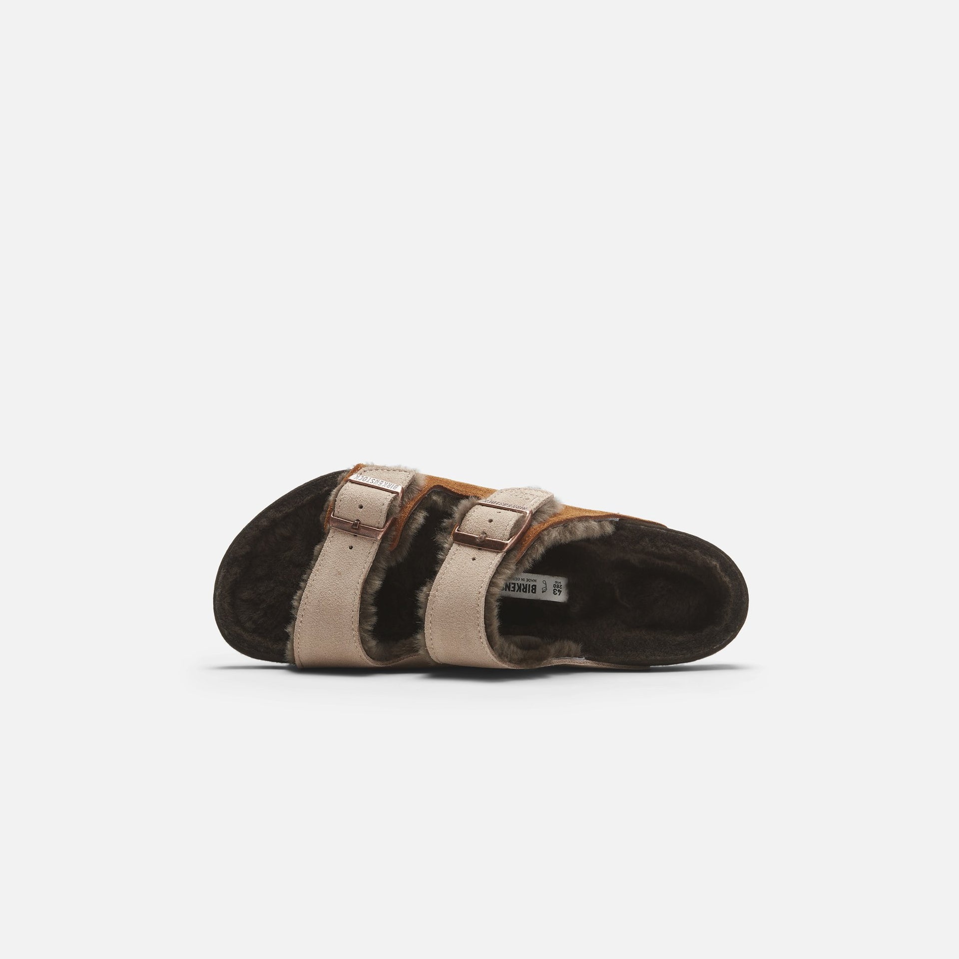 Kith Women for Birkenstock Arizona Shearling - Mink / Dark Brown