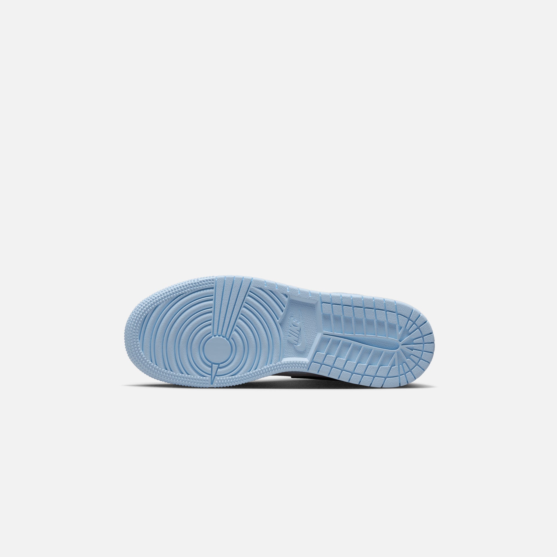 Nike Air Jordan Grade School 1 Mid - Ice Blue / Black / Sail / White