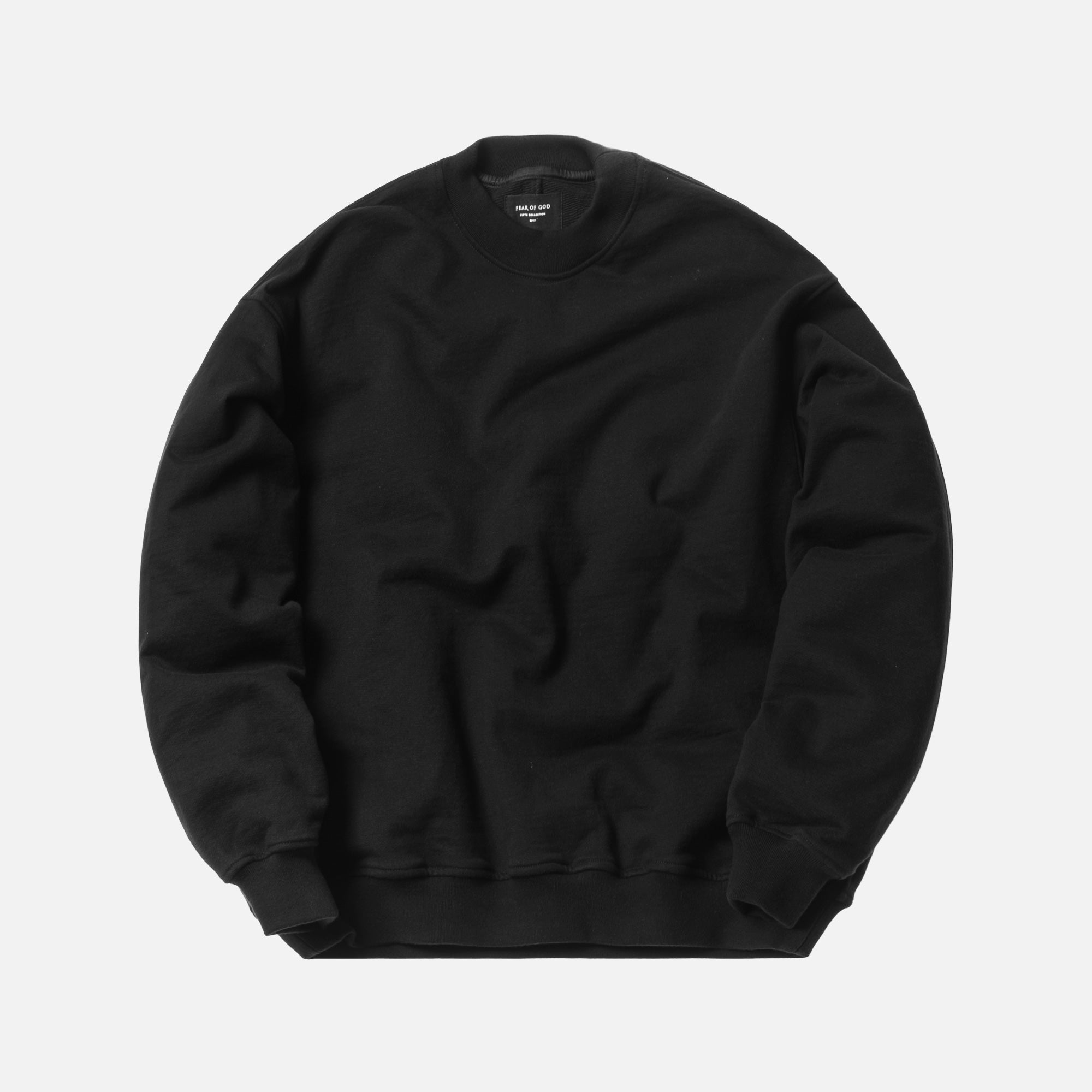 Fear of God 5th Collection Heavy Terry Crewneck - Black – Kith