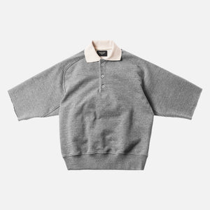 Fear of God 5th Collection Heavy Terry Button-Up Polo - Heather Grey