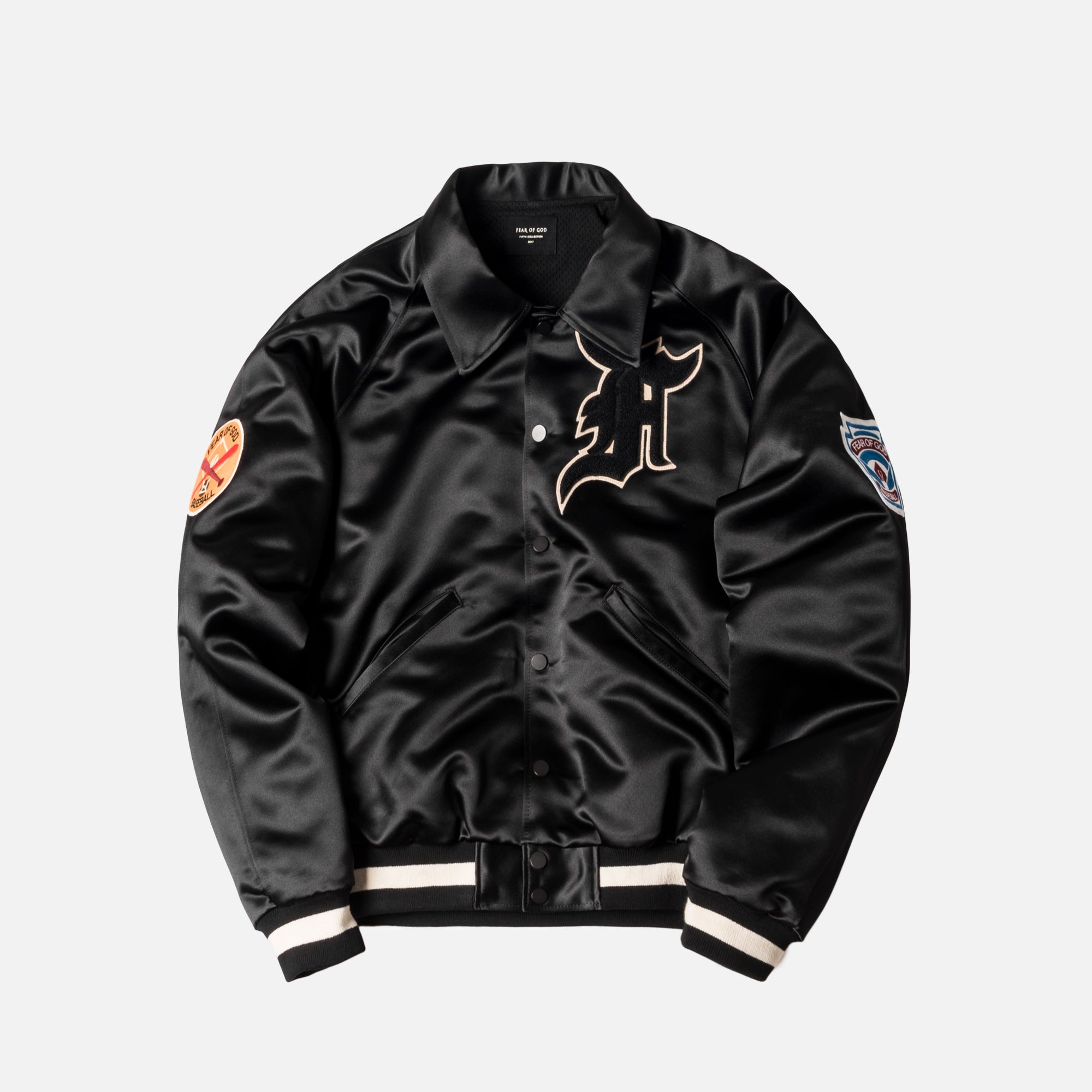 182だと小さいと思われますFear of god baseball satin jacket 5th