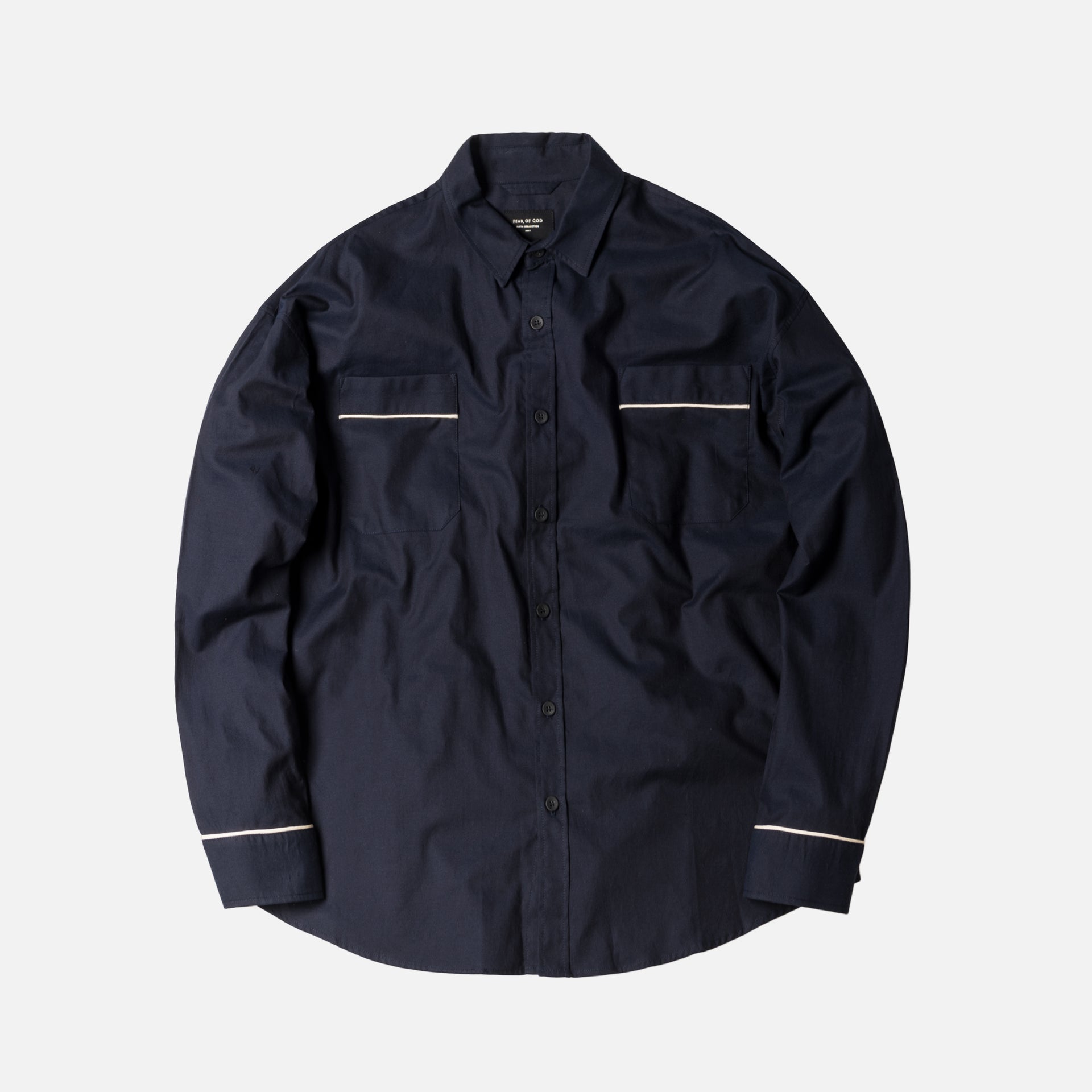 Fear of God 5th Collection Piped Oversized Button-Up - Navy