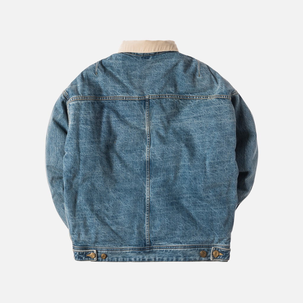 Fear of God Selvedge Denim Alpaca Trucker Jacket - Vintage Light Indig ...