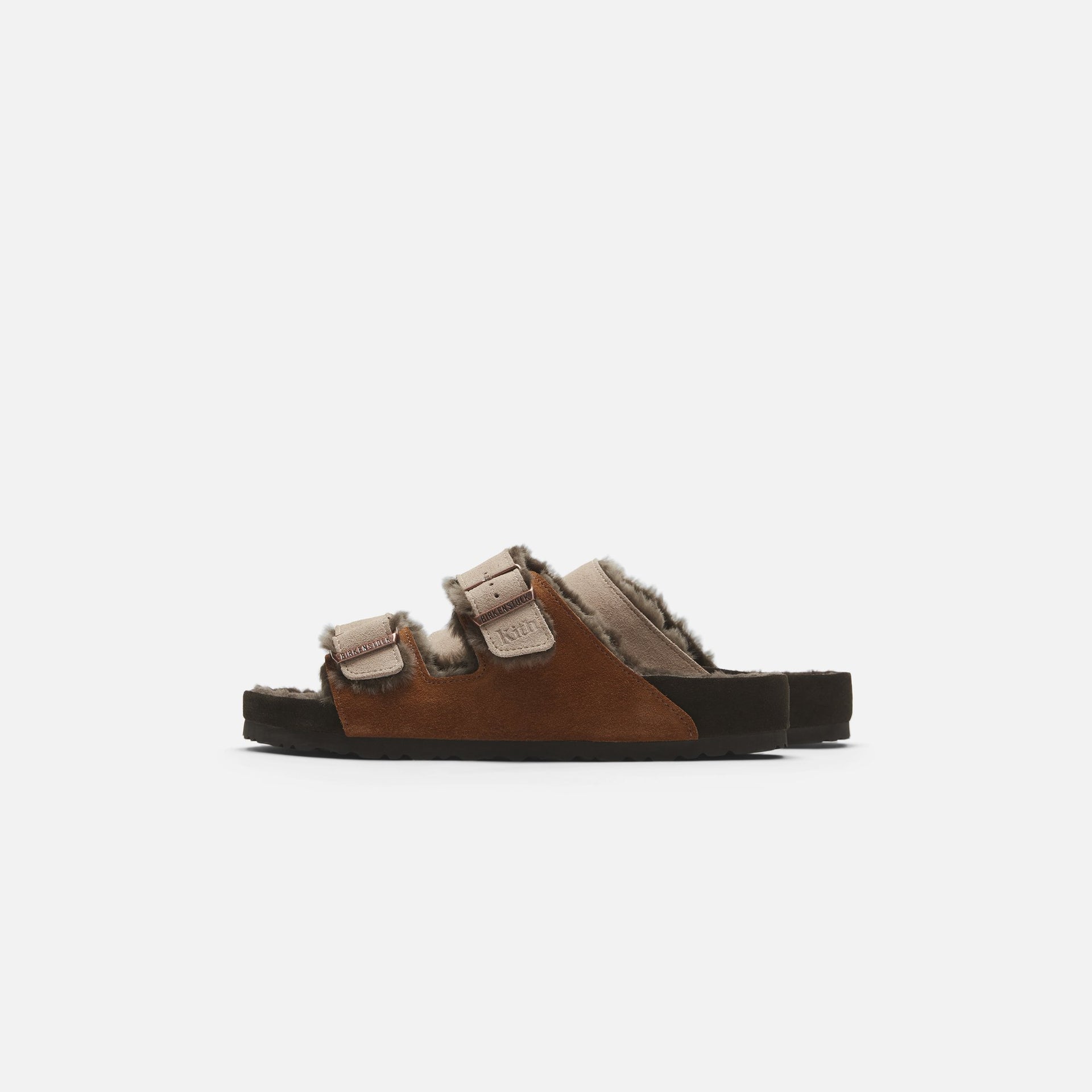 Kith Women for Birkenstock Arizona Shearling - Mink / Dark Brown