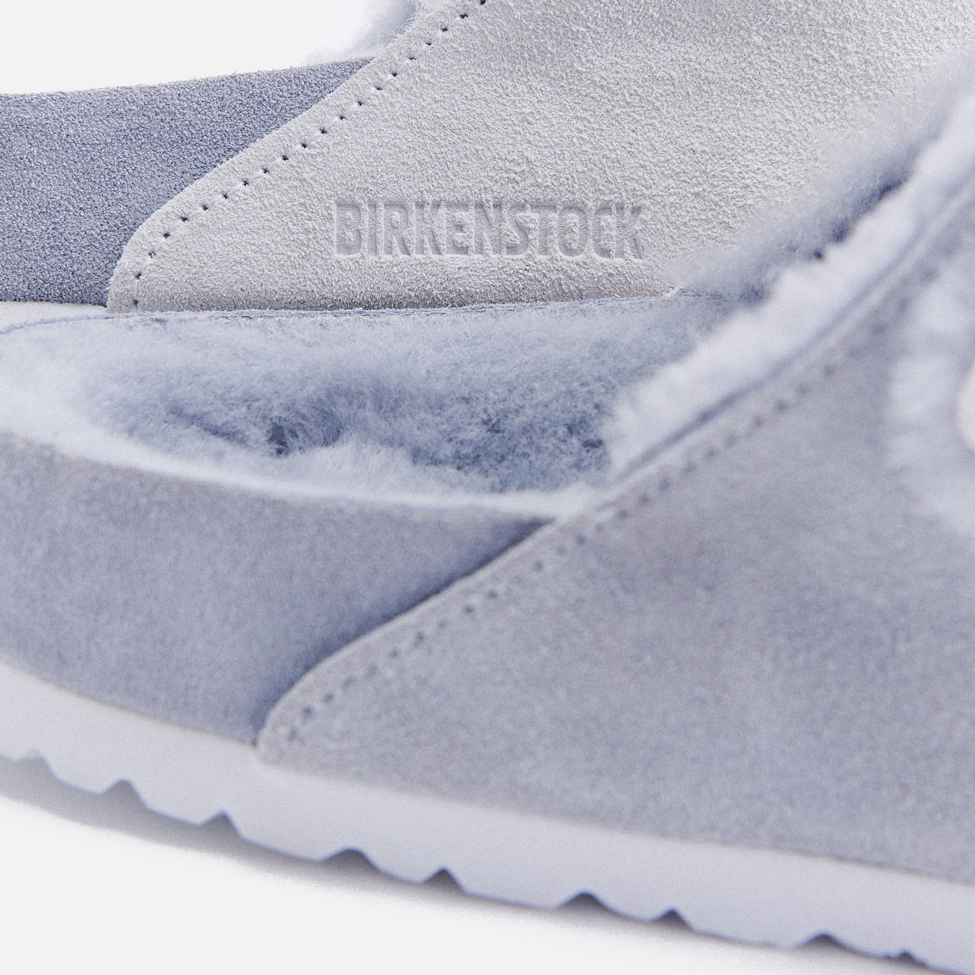 Kith Women for Birkenstock Arizona Shearling - Pearl Blue / Marshmallow