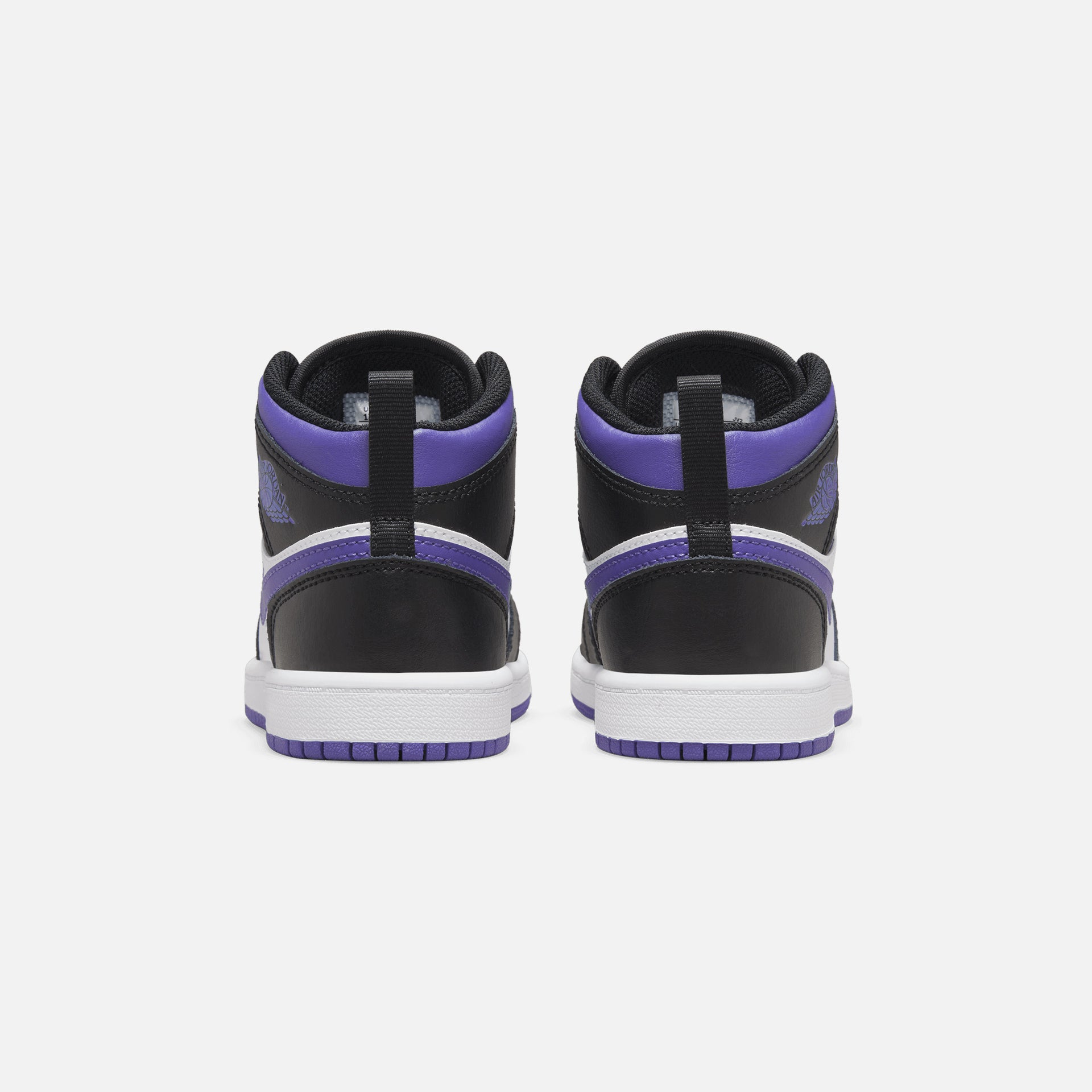Nike Air Jordan Pre-School 1 Mid - Black / Dark Iris / White