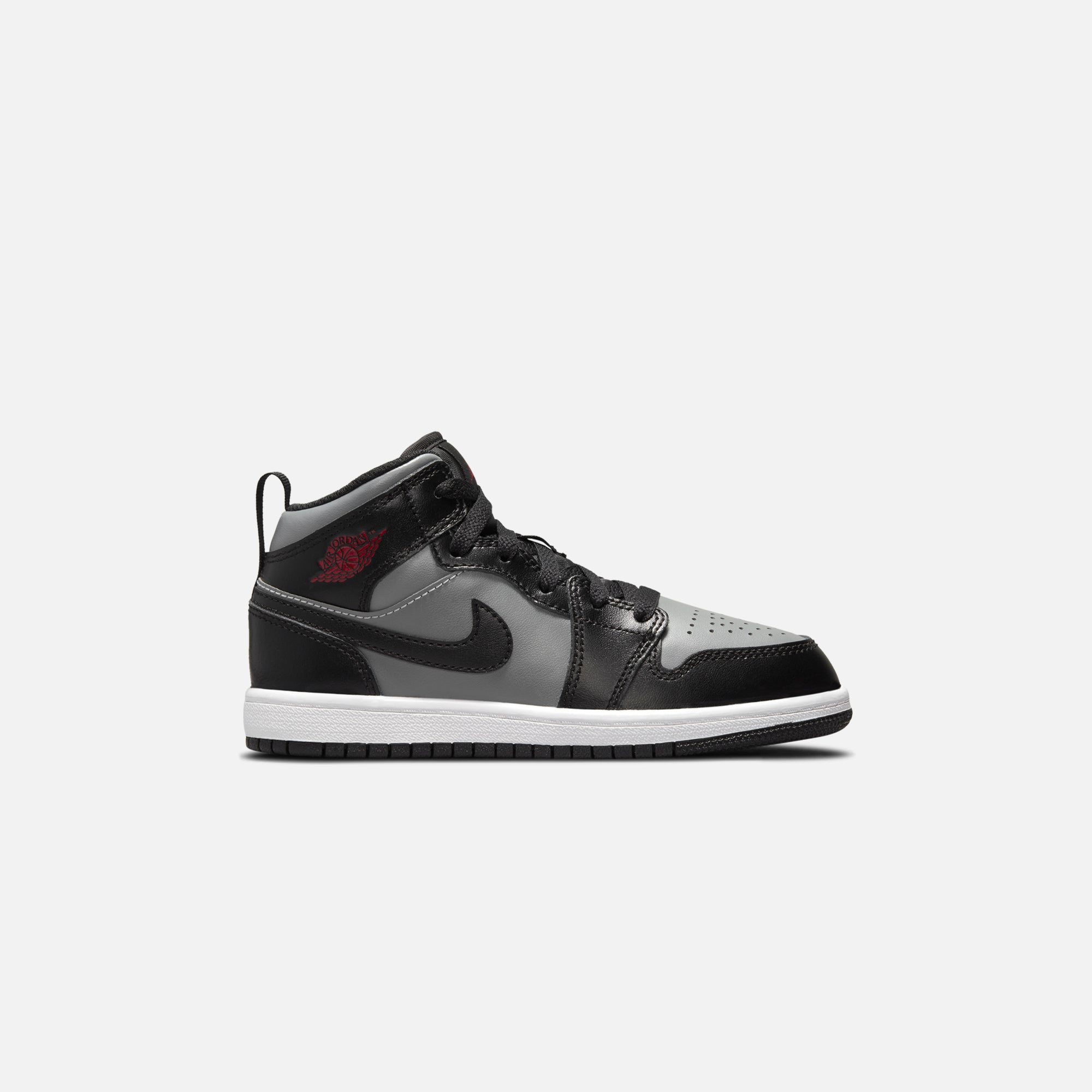 Air jordan 1 mid black grey white  and  gym red best sale