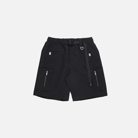 C2H4 Side Pockets Track Shorts - Black