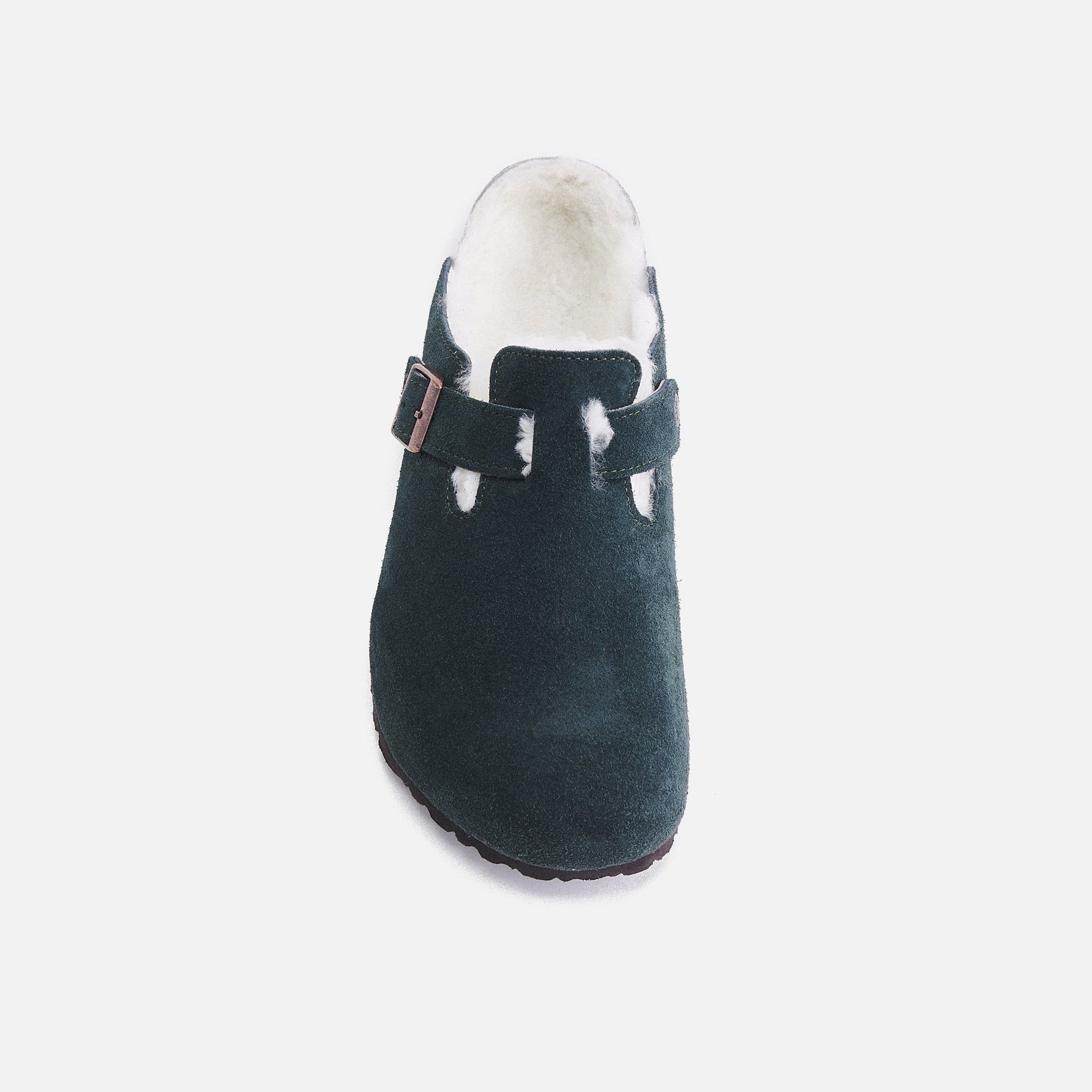 Kith Women for Birkenstock Boston Shearling - Scarab Green