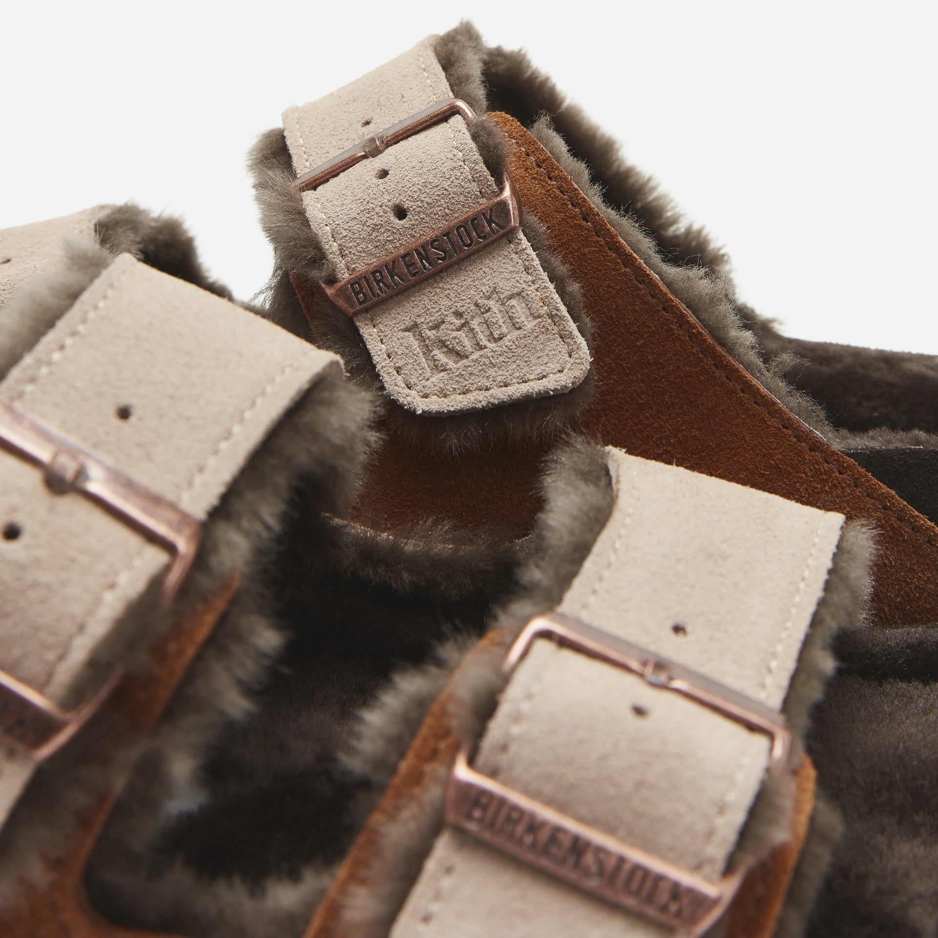 Kith Women for Birkenstock Arizona Shearling - Mink / Dark Brown