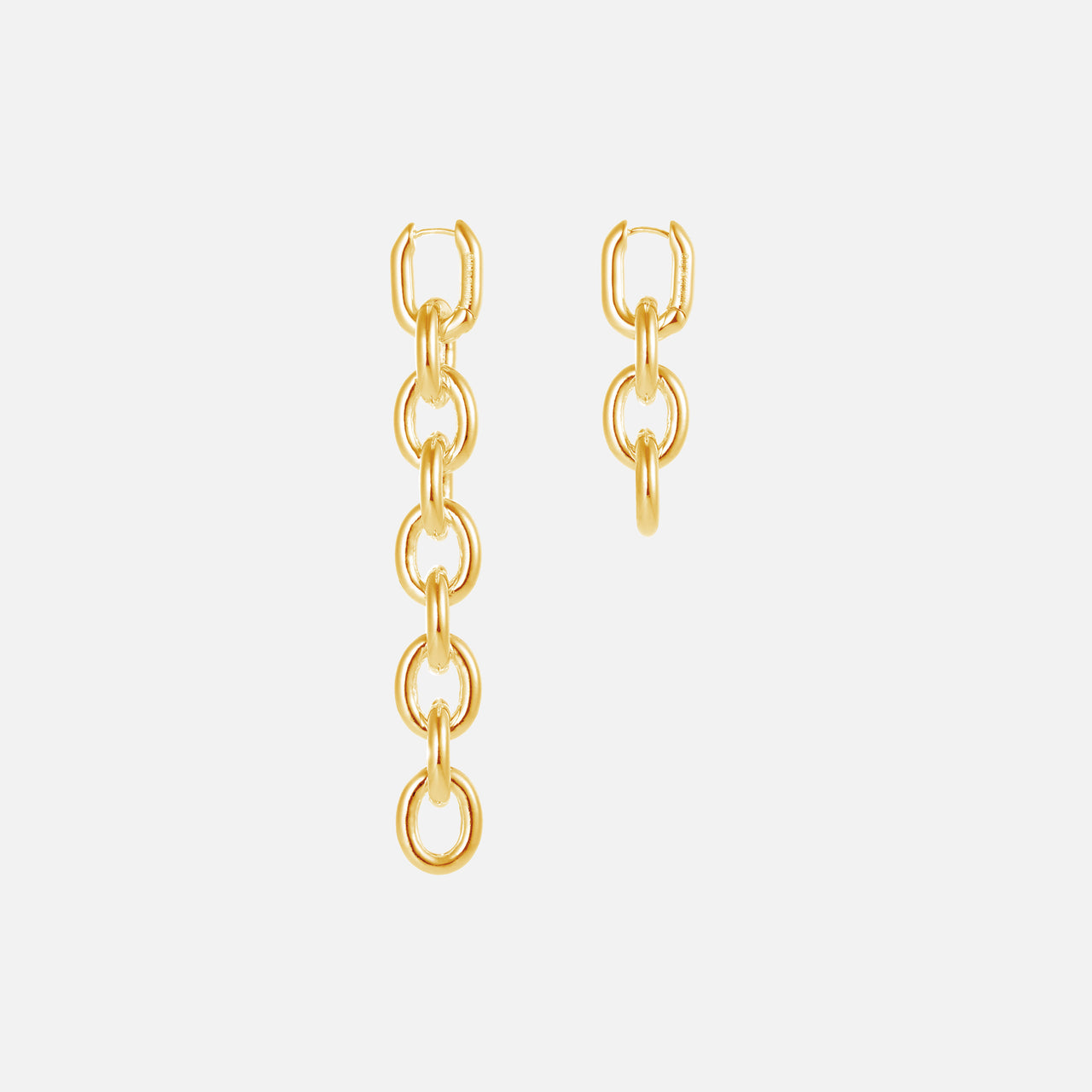 Numbering Unbalanced Chain Drop Earrings - Gold – Kith